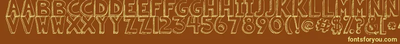 Kgsummersunshine-fontti – keltaiset fontit ruskealla taustalla