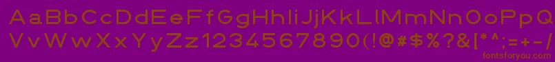 Din145136breit Font – Brown Fonts on Purple Background