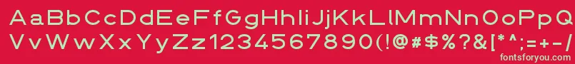 Din145136breit Font – Green Fonts on Red Background