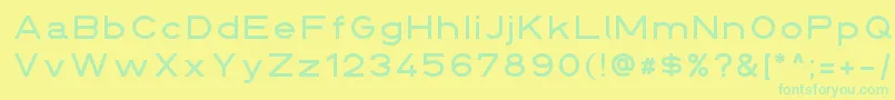 Din145136breit Font – Green Fonts on Yellow Background