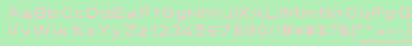 Din145136breit Font – Pink Fonts on Green Background