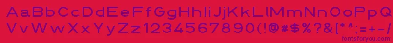 Din145136breit Font – Purple Fonts on Red Background