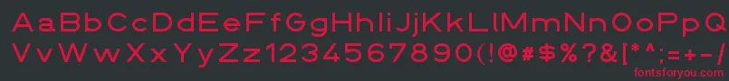 Din145136breit Font – Red Fonts on Black Background