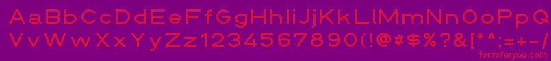 Din145136breit Font – Red Fonts on Purple Background