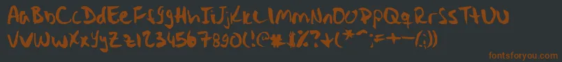 Stryka Font – Brown Fonts on Black Background
