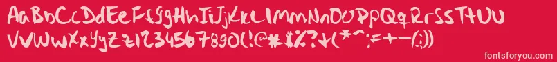 Stryka Font – Pink Fonts on Red Background