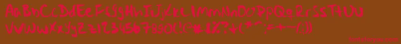 Stryka Font – Red Fonts on Brown Background