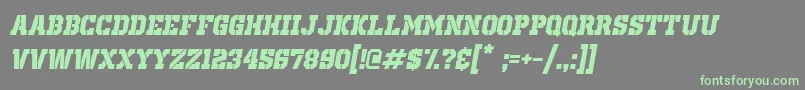 OldSchoolUnitedStencilItalic Font – Green Fonts on Gray Background
