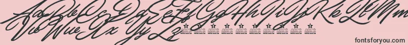 CarolinaHillsPersonalUse Font – Black Fonts on Pink Background