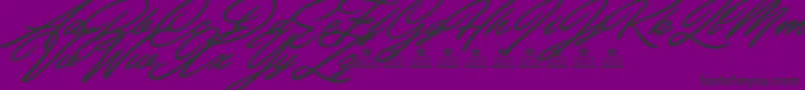 Шрифт CarolinaHillsPersonalUse – чёрные шрифты на фиолетовом фоне