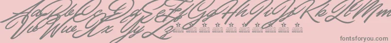 fuente CarolinaHillsPersonalUse – Fuentes Grises Sobre Fondo Rosa