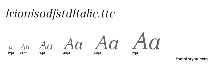 Размеры шрифта IrianisadfstdItalic.ttc