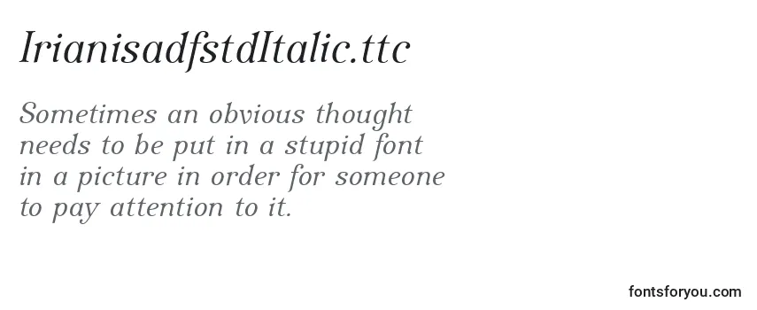 Review of the IrianisadfstdItalic.ttc Font