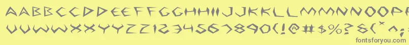 Argos2e-Schriftart – Graue Schriften auf gelbem Hintergrund