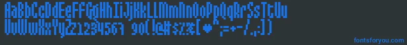 MixelateIii Font – Blue Fonts on Black Background