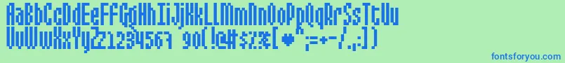 Шрифт MixelateIii – синие шрифты на зелёном фоне