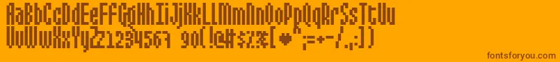 Шрифт MixelateIii – коричневые шрифты на оранжевом фоне
