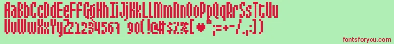 MixelateIii Font – Red Fonts on Green Background
