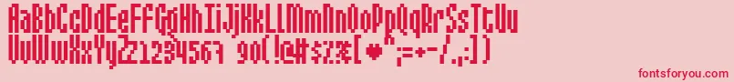 MixelateIii Font – Red Fonts on Pink Background