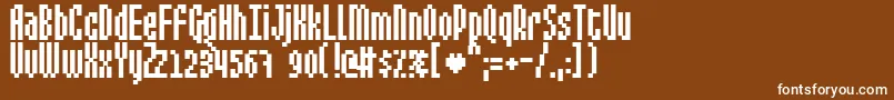 MixelateIii Font – White Fonts on Brown Background