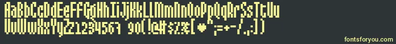 MixelateIii Font – Yellow Fonts on Black Background