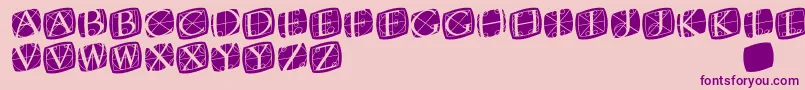 RodgauertworoundedMedium Font – Purple Fonts on Pink Background