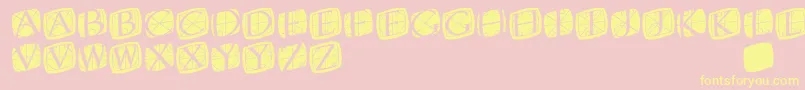 RodgauertworoundedMedium Font – Yellow Fonts on Pink Background