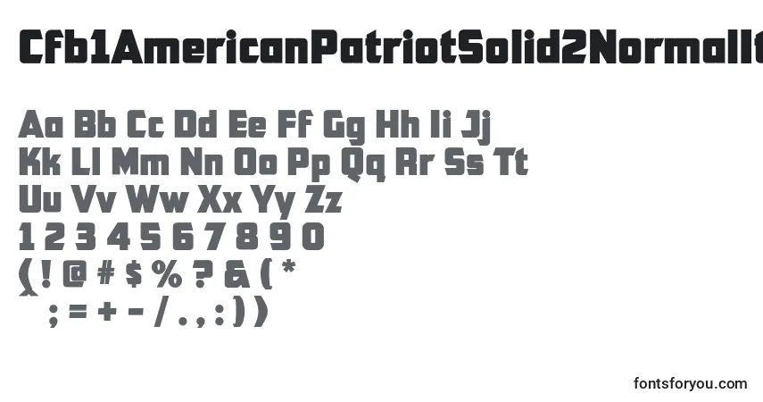 Police Cfb1AmericanPatriotSolid2NormalItalic - Alphabet, Chiffres, Caractères Spéciaux