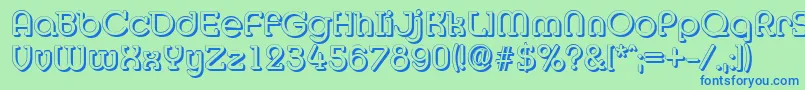 MexicoshadowRegular Font – Blue Fonts on Green Background