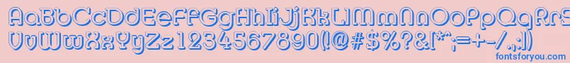 MexicoshadowRegular Font – Blue Fonts on Pink Background