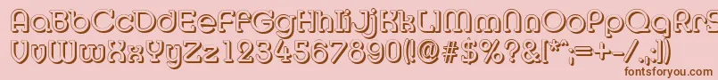 MexicoshadowRegular Font – Brown Fonts on Pink Background