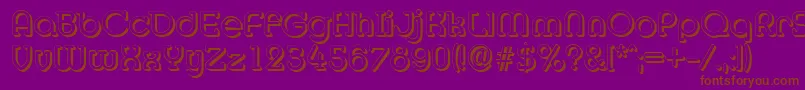 MexicoshadowRegular Font – Brown Fonts on Purple Background