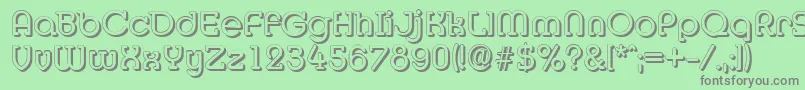 MexicoshadowRegular Font – Gray Fonts on Green Background