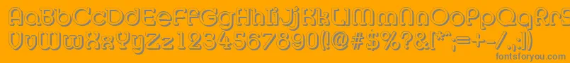 MexicoshadowRegular Font – Gray Fonts on Orange Background