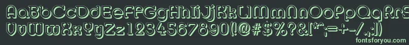 Fonte MexicoshadowRegular – fontes verdes em um fundo preto