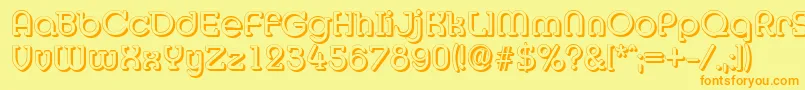MexicoshadowRegular Font – Orange Fonts on Yellow Background