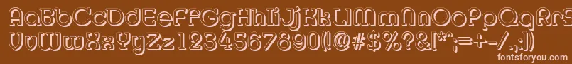 MexicoshadowRegular-Schriftart – Rosa Schriften auf braunem Hintergrund