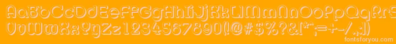 Fonte MexicoshadowRegular – fontes rosa em um fundo laranja