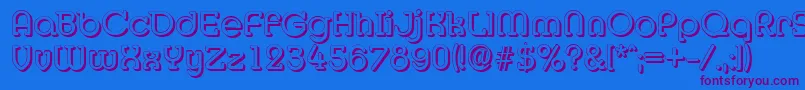 MexicoshadowRegular Font – Purple Fonts on Blue Background