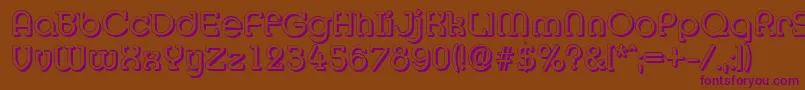 MexicoshadowRegular Font – Purple Fonts on Brown Background