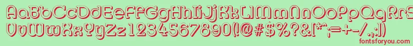 MexicoshadowRegular Font – Red Fonts on Green Background