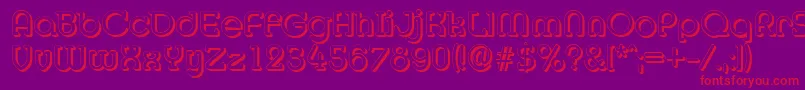 MexicoshadowRegular Font – Red Fonts on Purple Background