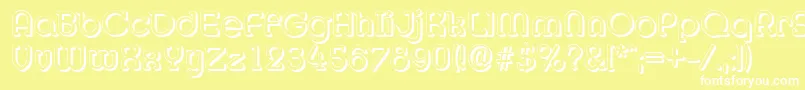 MexicoshadowRegular Font – White Fonts on Yellow Background