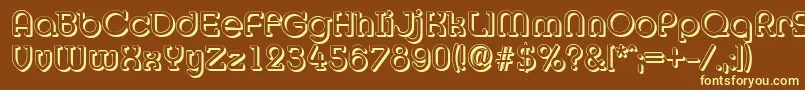 MexicoshadowRegular Font – Yellow Fonts on Brown Background