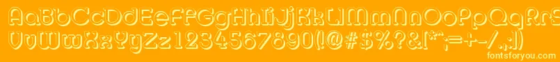MexicoshadowRegular Font – Yellow Fonts on Orange Background