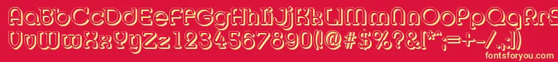 MexicoshadowRegular Font – Yellow Fonts on Red Background