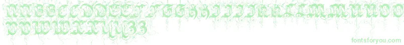 Sarabandinitials-Schriftart – Grüne Schriften