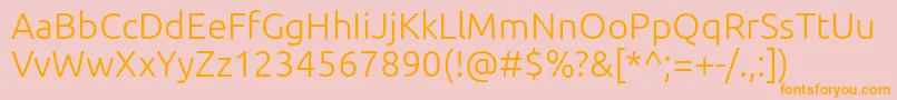 UbuntuLight Font – Orange Fonts on Pink Background