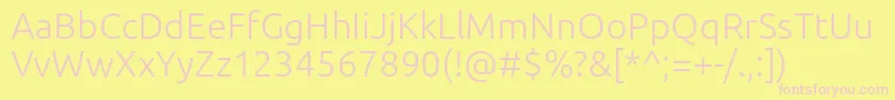 UbuntuLight Font – Pink Fonts on Yellow Background