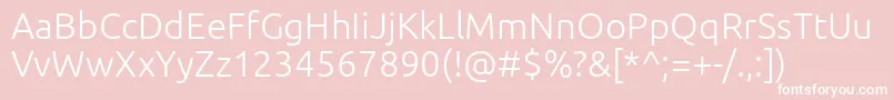 UbuntuLight Font – White Fonts on Pink Background